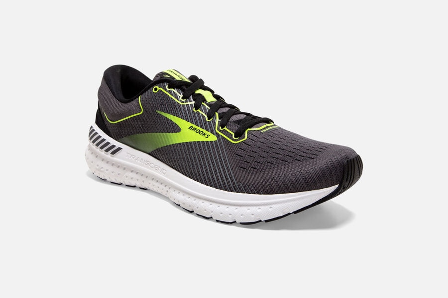 Brooks Transcend 7 Road Running Shoes Mens - Black/Green - CATGX-2984